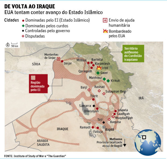 Mapa Iraque