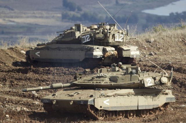 Tanques de Israel em Golan