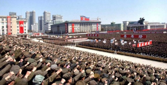 Manifestação Coreia do Norte - foto KCNA-Reuters via UOL