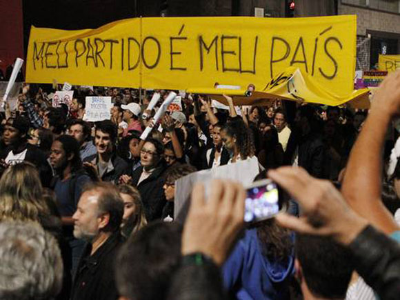 Foto manifestação av Paulista - foto M Filho - O Globo
