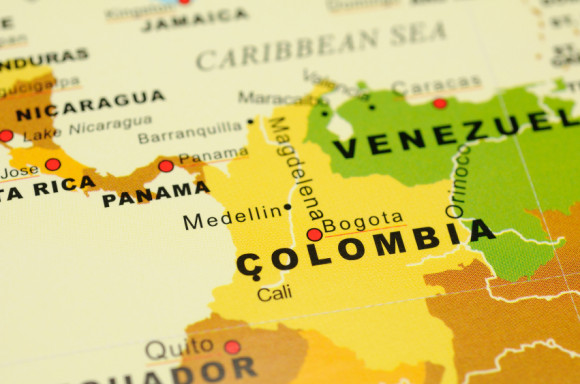 Colombia on map