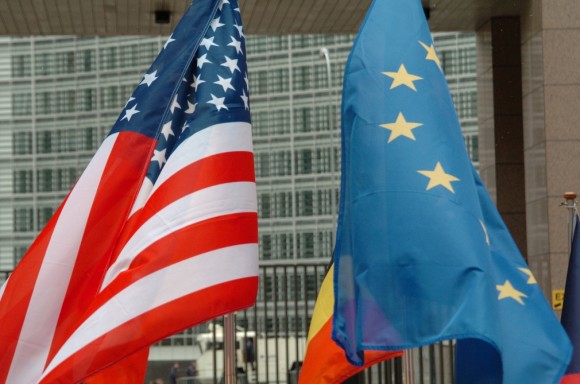 US and EU flags