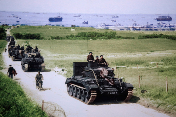 Dia D 70 anos - estrada - 1944 - foto via ibtimes