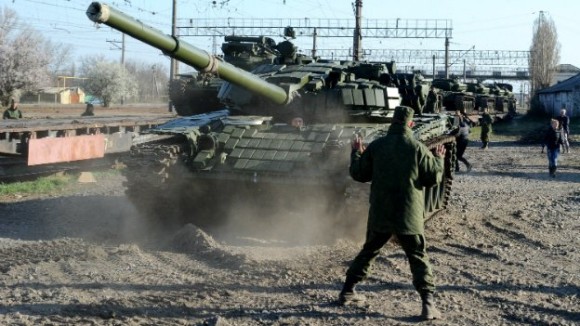 Russian tank in Crimea
