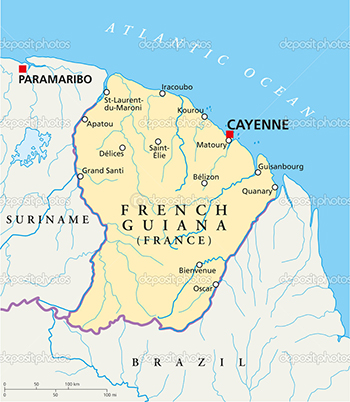 French Guiana Political Map
