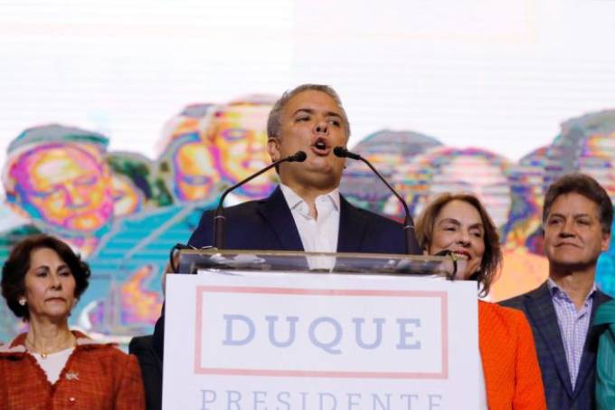 Ivan Duque: presidente eleito da Colômbia deve brigar por mudanças nos acordos de paz com guerrilhas e lidar com a economia de maneira ortodoxa (Nacho Doce/Reuters)