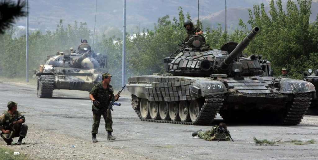 T-64 e T-72 na Ossetia, em 2008