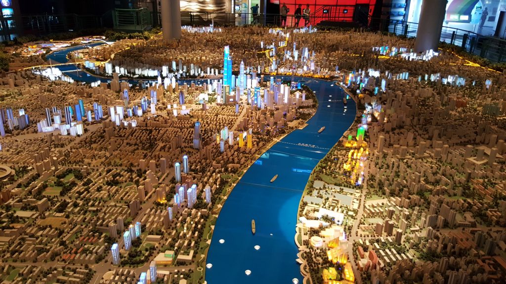 Maquete do Shanghai Urban Planning Exhibition Centre