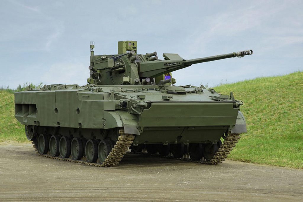 Derivatsiya-PVO com canhão de 57 mm no chassis do BMP-3 