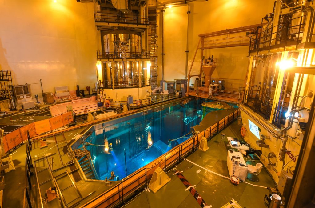 O reservatório de combustível irradiado dentro de uma unidade de reator na Usina Nuclear de Dayawan em Shenzhen em 2019
