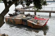 Batalhão de fronteira recebe Guarani e faz testes com o blindado em lago