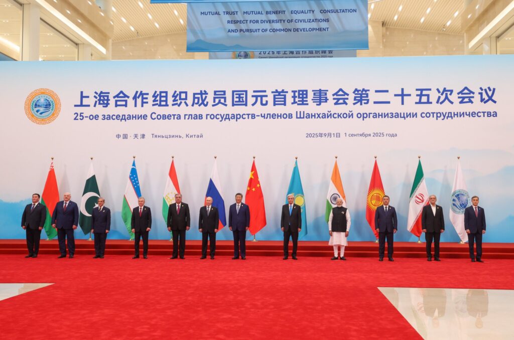 At the SCO Summit in Tianjin.